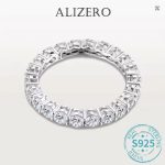 ALIZERO 2.2ct D Color Moissanite 925 Sterling Silver Ring