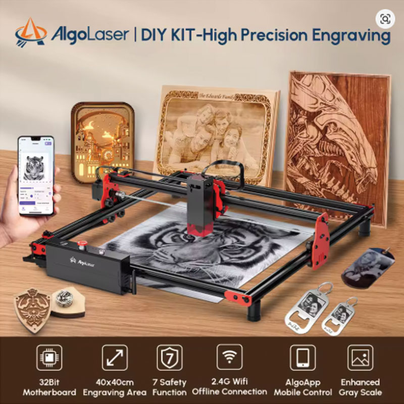 AlgoLaser DIY kit main features infographic