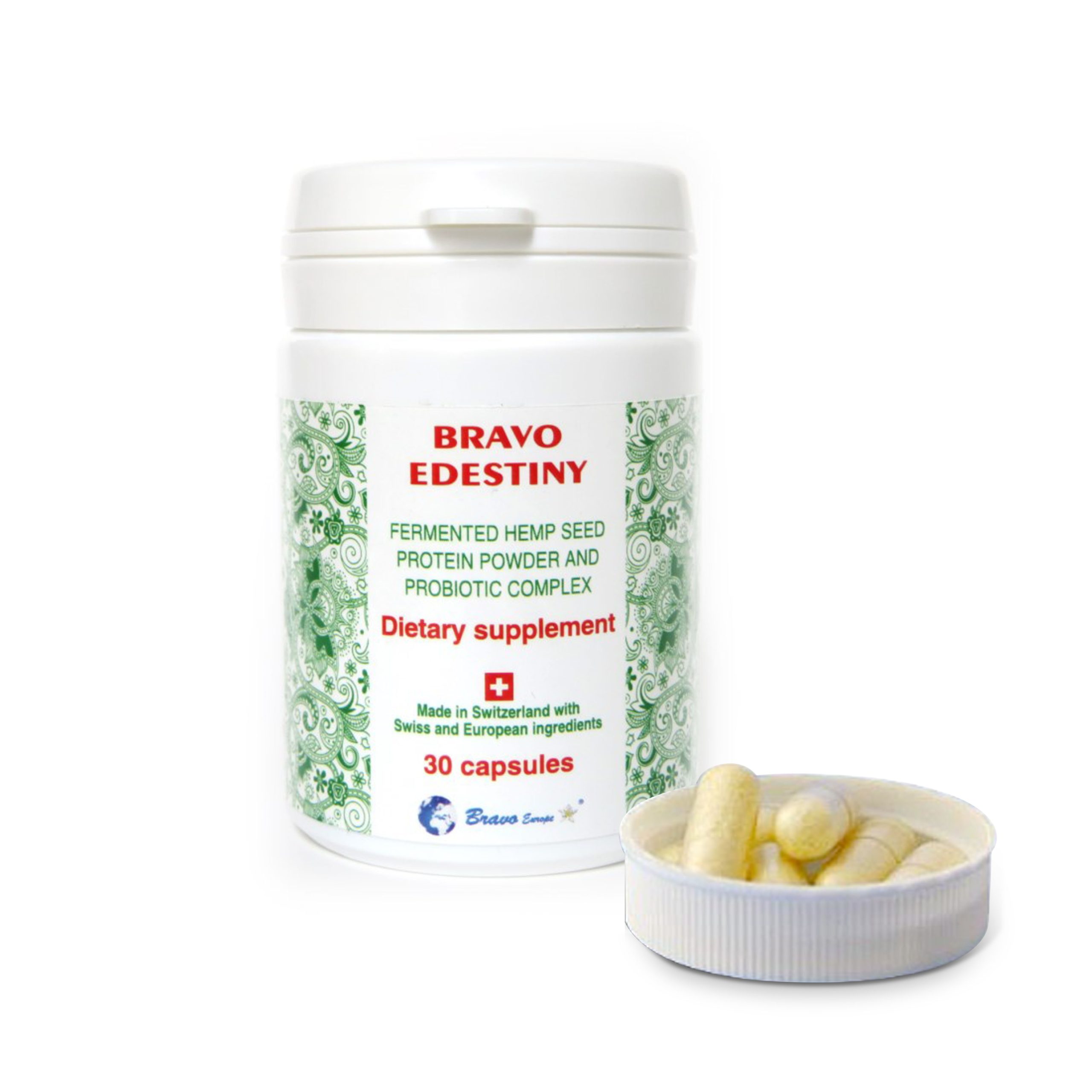 Bravo Edestiny supplement bottle front