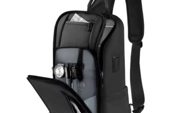 HcanKcan Men’s Multifunction USB Crossbody Bag