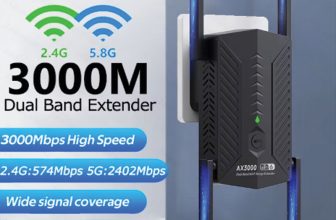 Kebidumei AX3000 WiFi 6 Dual Band Repeater & Signal Booster