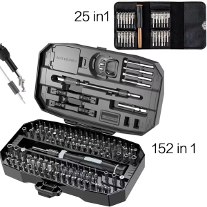 Ultimate 152-in-1 / 25-in-1 Precision Screwdriver Set & Laptop Repair Tool Kit – Magnetic, Professional Grade (CR-V Steel)