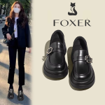 FOXER Women’s Thick Bottom Slip-On Loafer Shoes