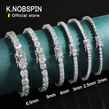 KNOBSPIN Moissanite Tennis Bracelet