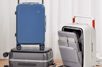 Mixi wide handle carry-on suitcase