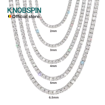KNOBSPIN Moissanite Tennis Necklace