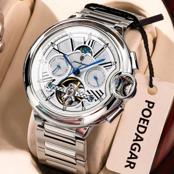 POEDAGAR Luxury Business Automatic Mechanical Watch