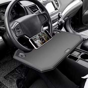 Universal portable car steering wheel table