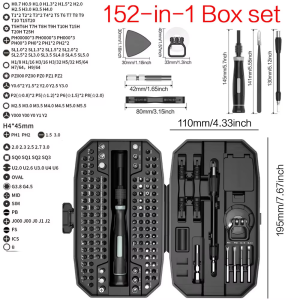 Ultimate 152-in-1 / 25-in-1 Precision Screwdriver Set & Laptop Repair Tool Kit – Magnetic, Professional Grade (CR-V Steel)