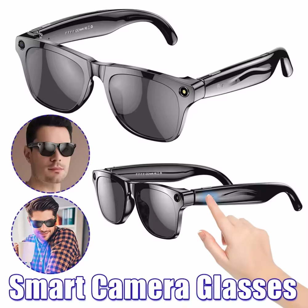 Smart glasses charging port and controls