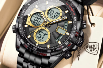 POEDAGAR Men’s Dual Display Sport Wristwatch