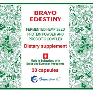 Bravo Edestiny Fermented Hemp Protein Capsules label