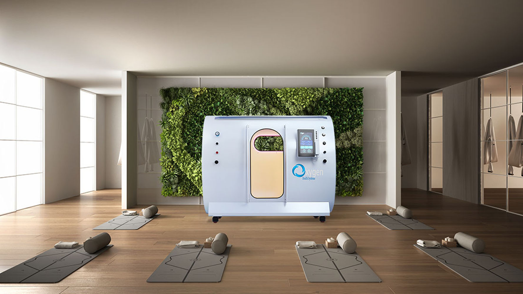 Walk-in hard chamber with door open