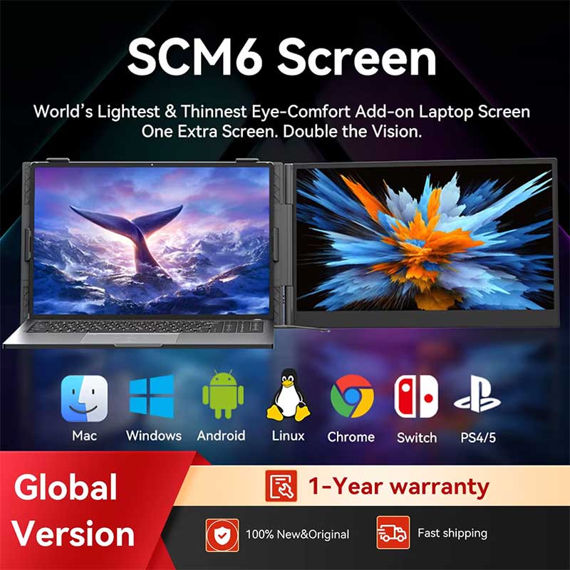 Blackview SCM6 Portable Laptop Screen Extender Front View