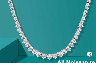 KNOBSPIN 3-Claw D VVS1 Moissanite Tennis Necklace