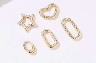 FINRUSIAC 14K Gold Plated Brass DIY Spring Clasp