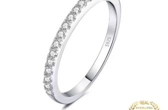 JewelryPalace Moissanite Half Eternity Ring