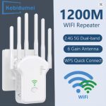 Kebidumei 1200Mbps Dual-Band WiFi Repeater & Extender