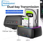 Kebidumei Dual-Bay RGB Hard Drive Docking Station