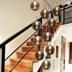 Qyartistry Modern Glass Ball Spiral Chandelier