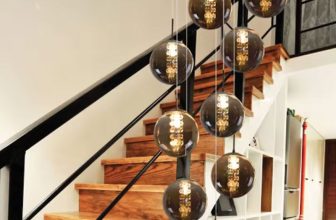 Qyartistry Modern Glass Ball Spiral Chandelier