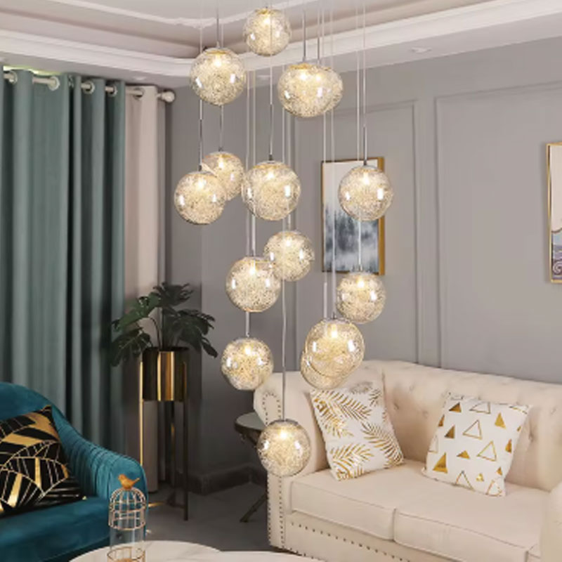Qyartistry Modern Loft Crystal Ceiling Chandelier