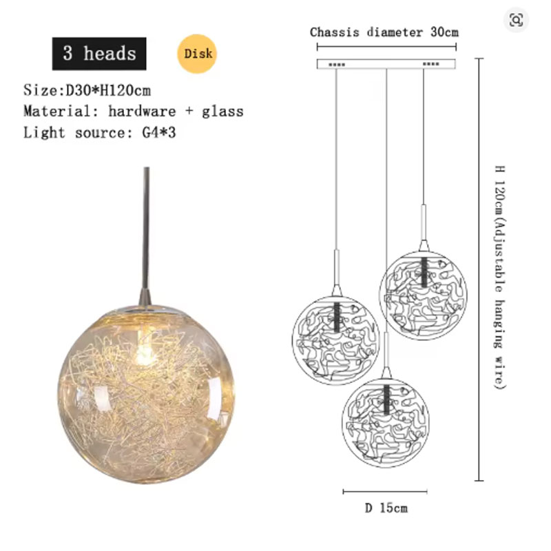 Adjustable LED Crystal Chandelier