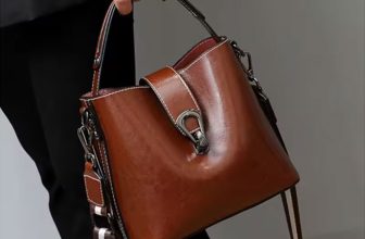 Real Oil Wax Leather Women’s Bucket Bag