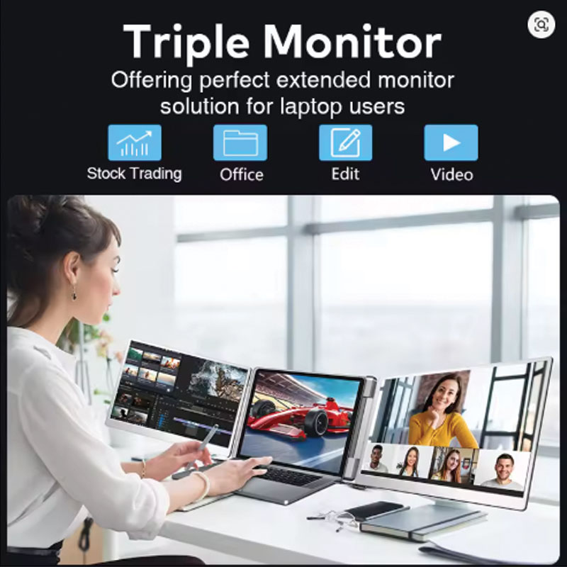 Rospider triple screen monitor extender full setup