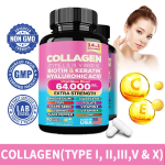 Vegocn Hydrolyzed Collagen & NAD+ Anti-Aging Capsules