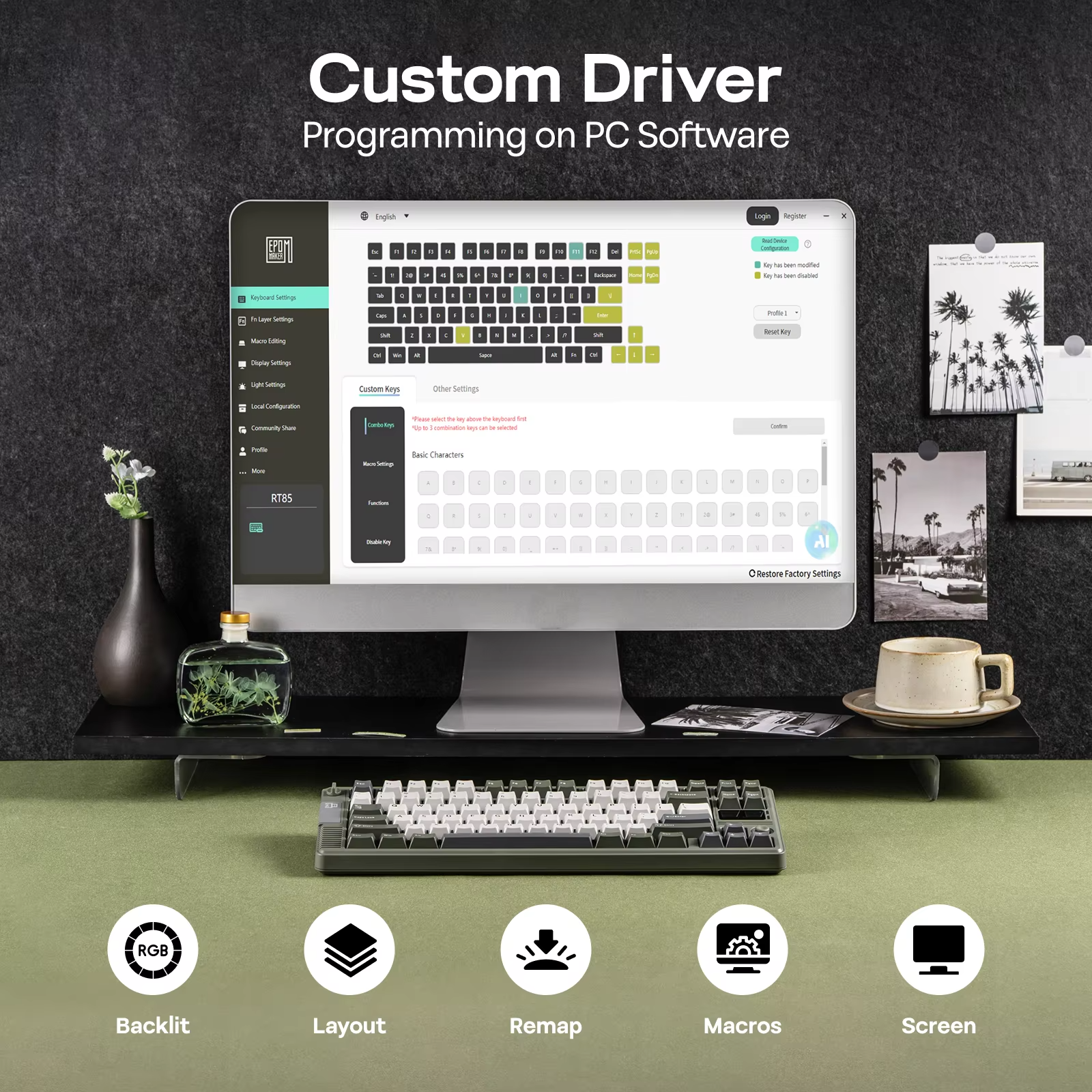 EPOMAKER RT85 Wireless Mechanical Keyboard Layout