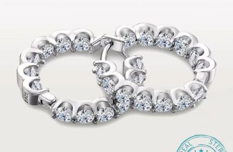 ALIZERO 2.6ct moissanite hoop earrings
