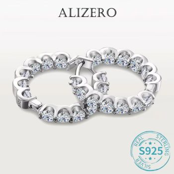 ALIZERO 2.6ct moissanite hoop earrings