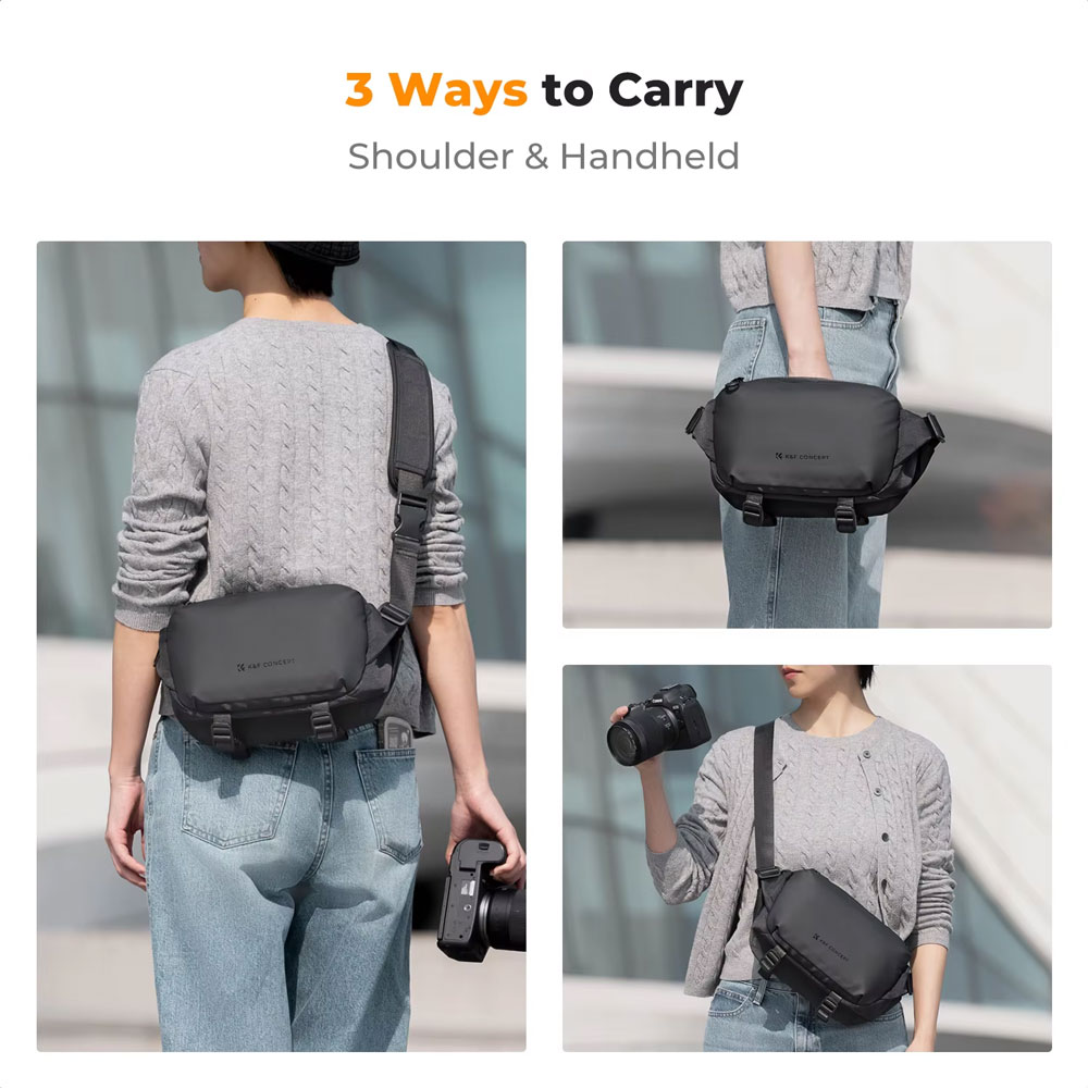 KF Concept 4L Camera Sling Bag Organized