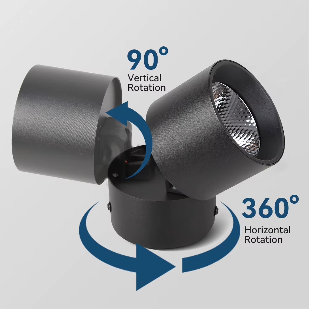 Foldable LED Ceiling Downlight Setup