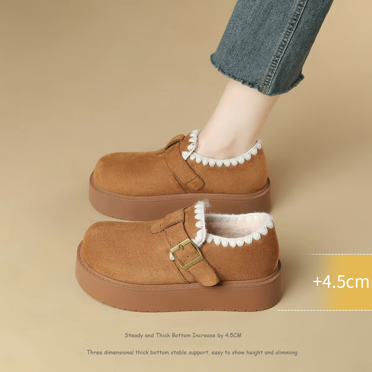 FOXER loafers round toe and plush interior