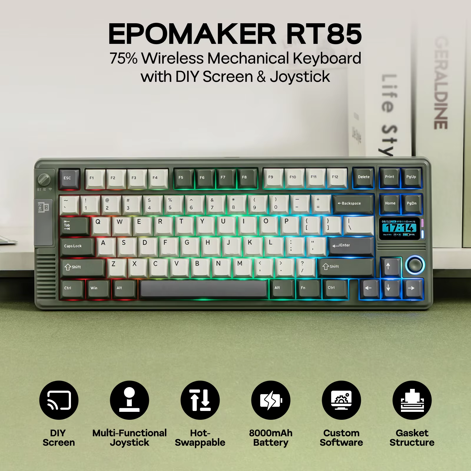 EPOMAKER RT85 Mechanical Keyboard DIY Screen