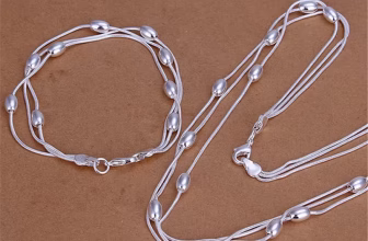 925 sterling silver fringed jewelry set