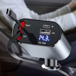 4 in 1 retractable car charger
