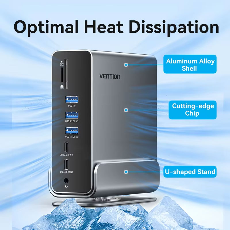 Vention 15-in-1 USB-C Docking Station top view