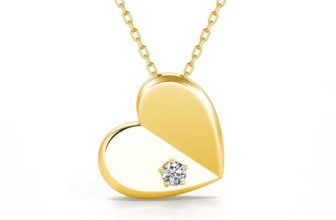 Silver Chakra AU585 14K Gold Unfold Your Heart Moissanite Necklace