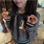 Sweet Japanese Patchwork Lace-Up Knitted Cardigan