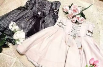 Sweet Lolita Heart Plaid Strap Skirt