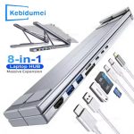Aluminum laptop stand docking station