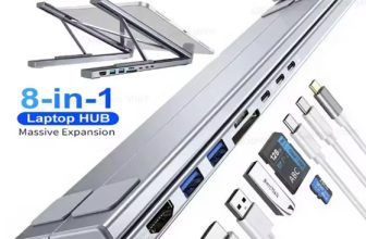 Aluminum laptop stand docking station