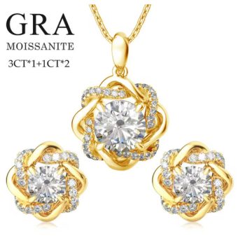 Original Moissanite diamond jewelry sets