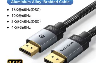 Vention 16K DisplayPort 2.1 Cable (80Gbps, 8K@240Hz)