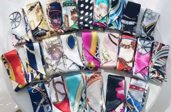 100 Colors Leopard Silk Bag Handle Headband Scarf