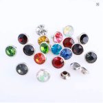 100 Sets 6 8mm Crystal AB Rivets Rhinestone Studs