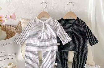 2024 Baby Boys Striped Pajama Set 2pcs 0-3Y
